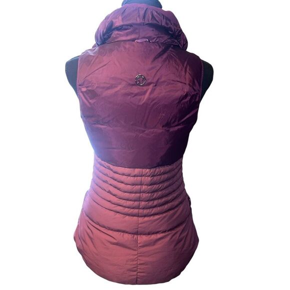 Lululemon 4 fluffin awesome goose down feathers plum vest full zip - Picture 3 of 8